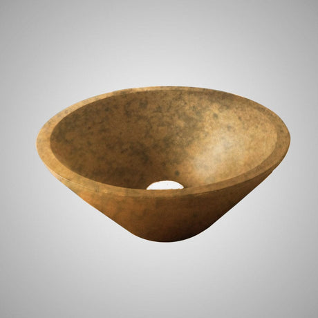Chemult Round Cast Concrete Vessel Sink - Vintage Brown