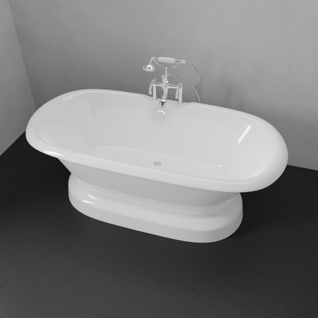 Ciona Cast Iron Double-Ended Tub with Pedestal