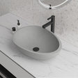 Clemons Oval Cast Concrete Vessel Sink - Grey
