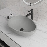 Clemons Oval Cast Concrete Vessel Sink - Grey