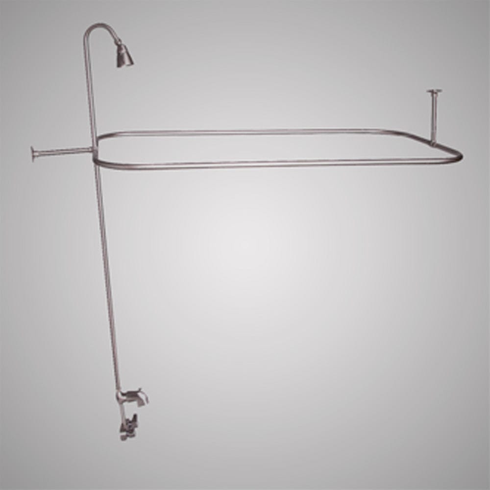 Code-Compliant Tub Faucet with Shower Rod, Riser and Shower Head