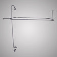 Code-Compliant Tub Faucet with Shower Rod, Riser and Shower Head