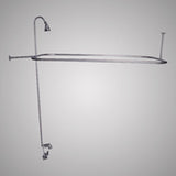 Code-Compliant Tub Faucet with Shower Rod, Riser and Shower Head