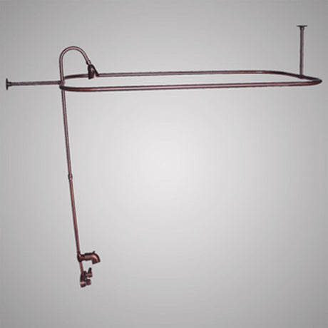 Code-Compliant Tub Faucet with Shower Rod, Riser and Shower Head