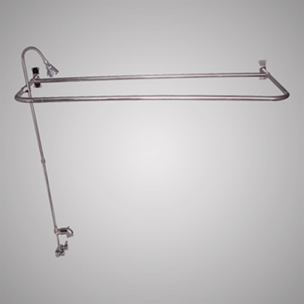 Code-Compliant Tub Faucet with Shower Rod, Riser and Shower Head
