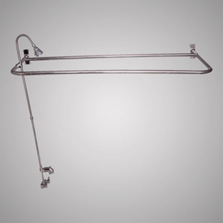 Code-Compliant Tub Faucet with Shower Rod, Riser and Shower Head