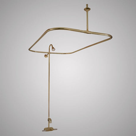 Code-Compliant Tub Faucet with Shower Rod, Riser and Shower Head