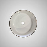 Cohagen Vitreous China Decorated Vessel Sink - White Interior