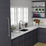 Colby Stainless Steel Single-Bowl Undermount Sink with Offset Drain - Gunmetal Black