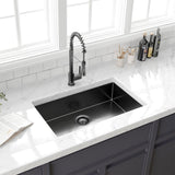 Colby Stainless Steel Single-Bowl Undermount Sink with Offset Drain - Gunmetal Black