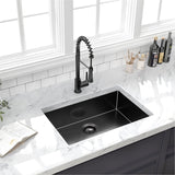 Colby Stainless Steel Single-Bowl Undermount Sink with Offset Drain - Gunmetal Black