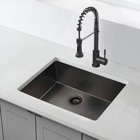 Colby Stainless Steel Single-Bowl Undermount Sink with Offset Drain - Gunmetal Black