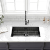 Colby Stainless Steel Single-Bowl Undermount Sink with Offset Drain - Gunmetal Black