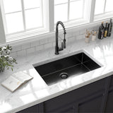 Colby Stainless Steel Single-Bowl Undermount Sink with Offset Drain - Gunmetal Black