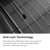 Colby Stainless Steel Single-Bowl Undermount Sink with Offset Drain - Gunmetal Black