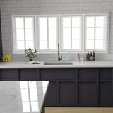 Colby Stainless Steel Single-Bowl Undermount Sink with Offset Drain - Gunmetal Black