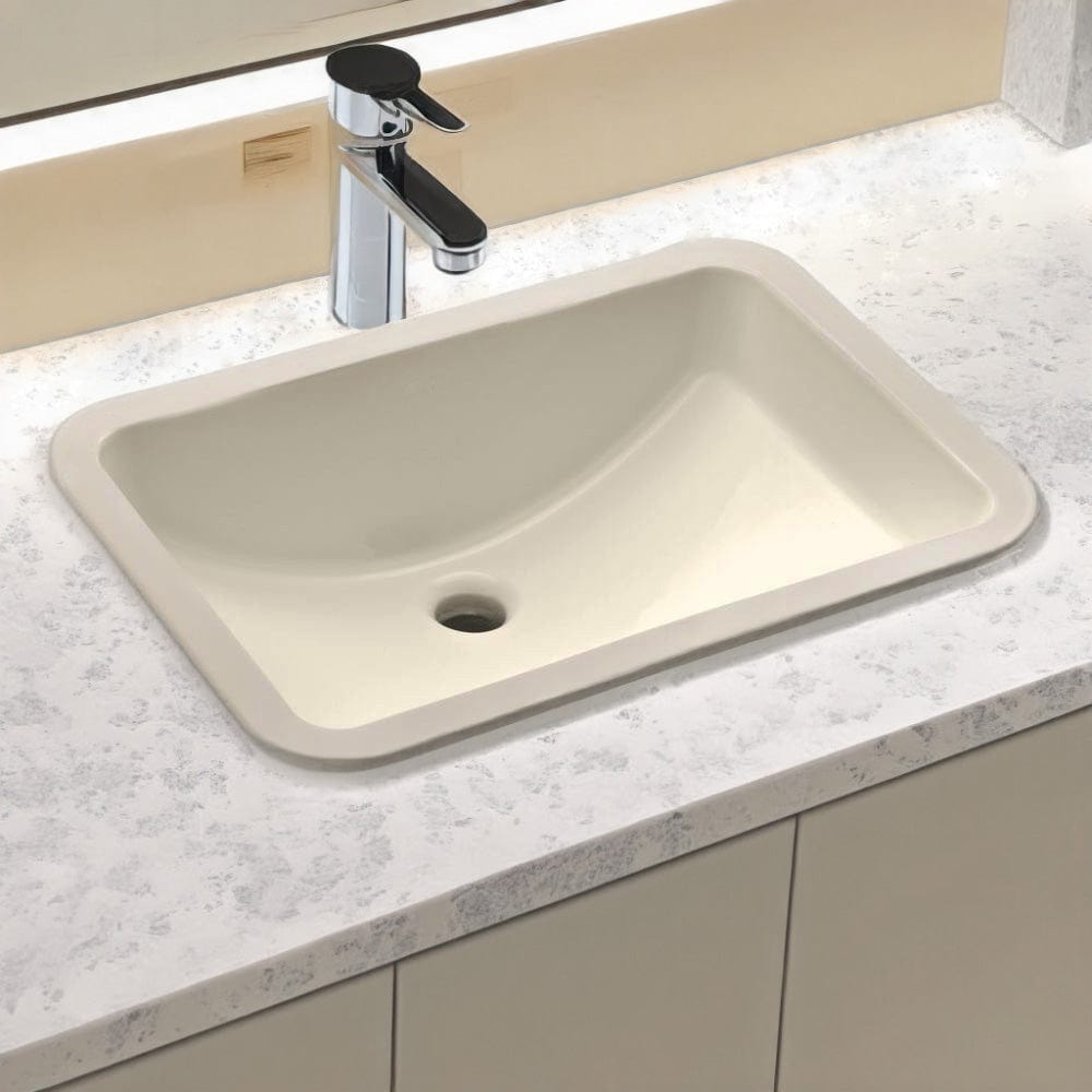 Colchester Vitreous China Rectangular Undermount Sink - Bisque