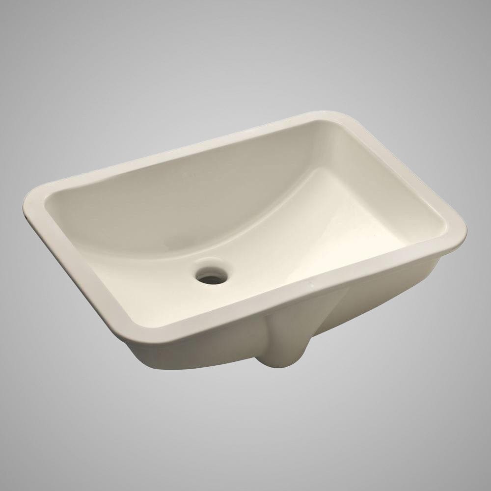 Colchester Vitreous China Rectangular Undermount Sink - Bisque