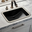 Colchester Vitreous China Rectangular Undermount Sink - Ebony
