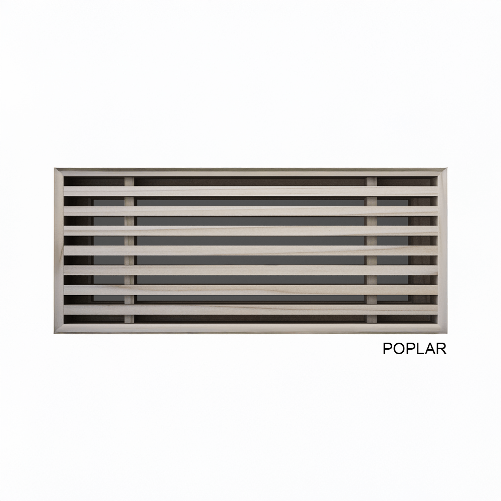 Contemporary Linear Natural Wood Air Grille with Removable Core