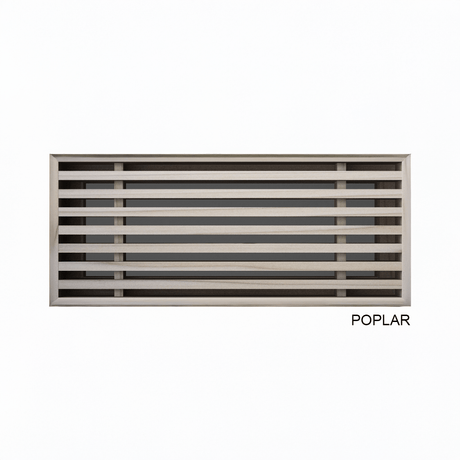 Contemporary Linear Natural Wood Air Grille with Removable Core