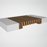 Contemporary Linear Natural Wood Air Grille with Removable Core