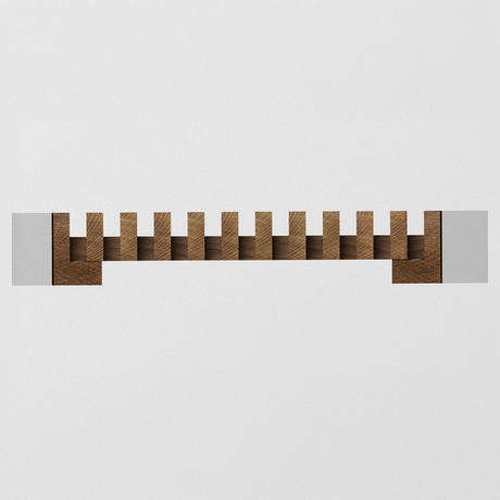 Contemporary Linear Natural Wood Air Grille with Removable Core