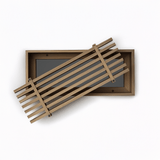 Contemporary Linear Natural Wood Air Grille with Removable Core