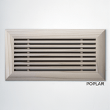Contemporary Linear Natural Wood Framed Air Grille with Removable Core