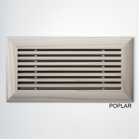 Contemporary Linear Natural Wood Framed Air Grille with Removable Core