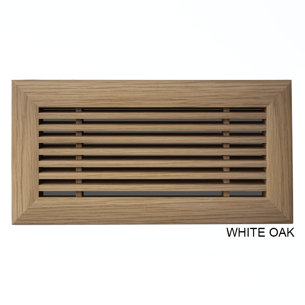 Contemporary Linear Natural Wood Framed Air Grille with Removable Core