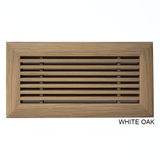 Contemporary Linear Natural Wood Framed Air Grille with Removable Core
