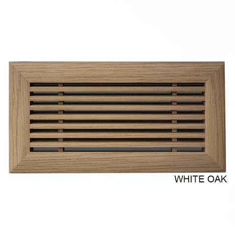 Contemporary Linear Natural Wood Framed Air Grille with Removable Core
