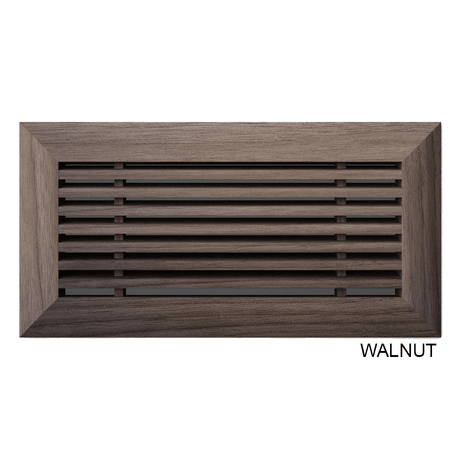 Contemporary Linear Natural Wood Framed Air Grille with Removable Core