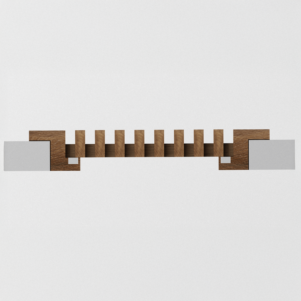 Contemporary Linear Natural Wood Framed Air Grille with Removable Core