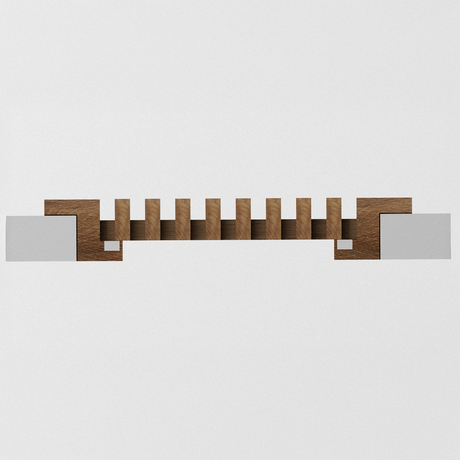 Contemporary Linear Natural Wood Framed Air Grille with Removable Core