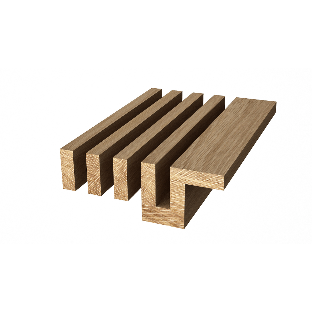 Contemporary Linear Natural Wood Framed Air Grille with Removable Core