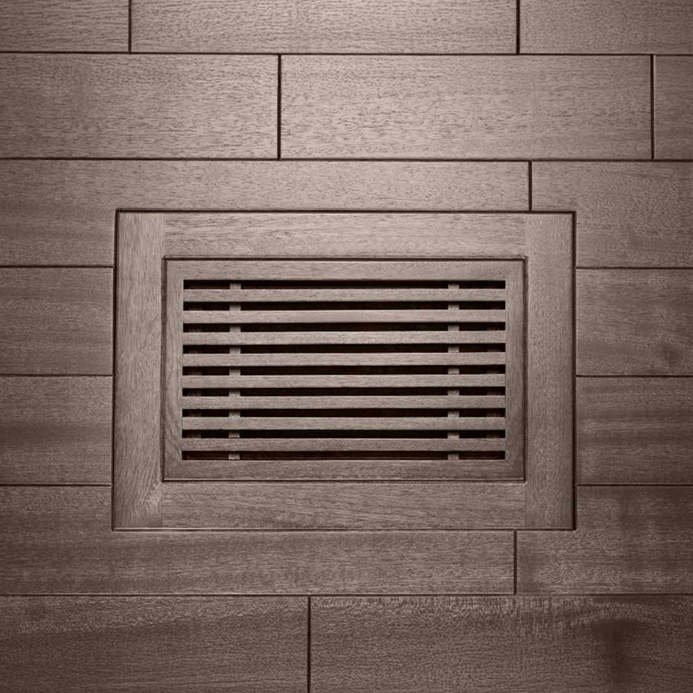 Contemporary Natural Wood Floor Register with Removable Core