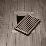 Contemporary Natural Wood Floor Register with Removable Core