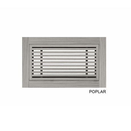 Contemporary Natural Wood Floor Register with Removable Core