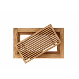 Contemporary Natural Wood Floor Register with Removable Core