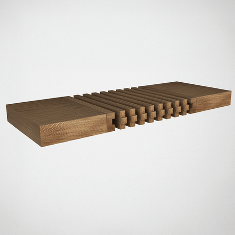 Contemporary Natural Wood Floor Register with Removable Core
