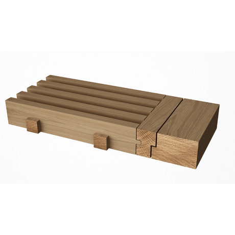 Contemporary Natural Wood Floor Register with Removable Core