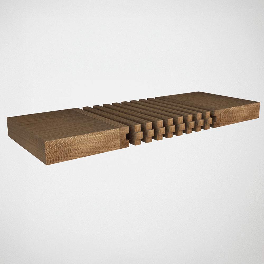 Contemporary Natural Wood Floor Register with Removable Core