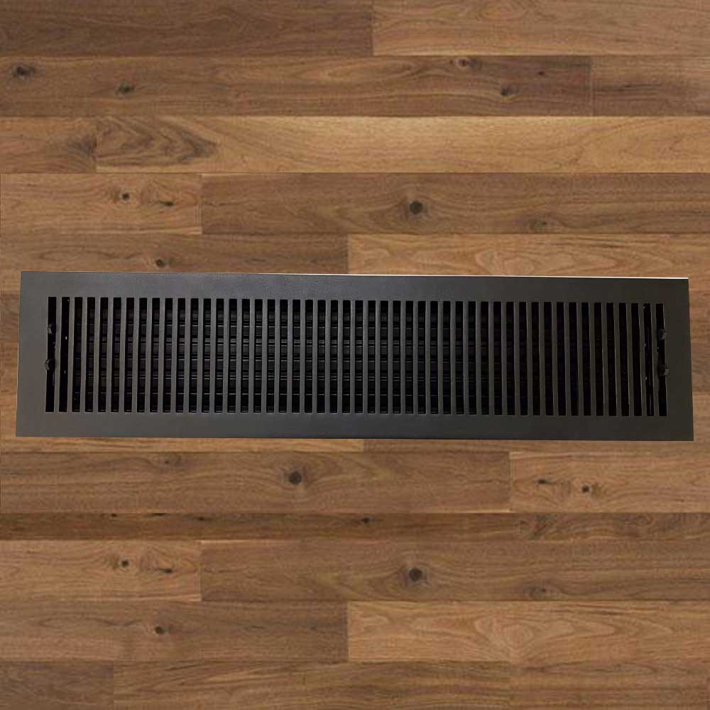 Contemporary Solid Brass Floor Register - Special Order Sizes