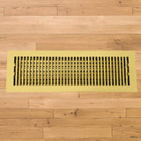 Contemporary Solid Brass Floor Register - Special Order Sizes
