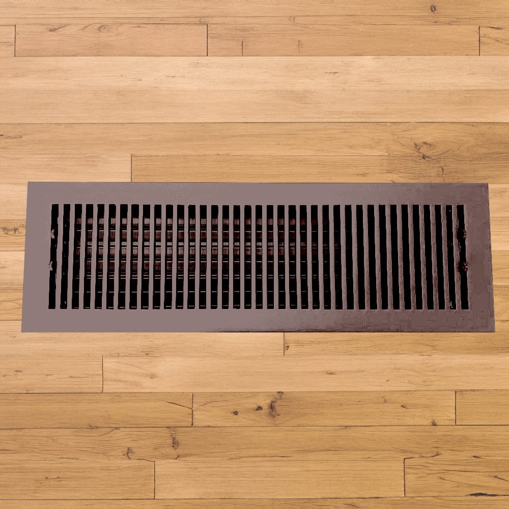 Contemporary Solid Brass Floor Register - Special Order Sizes