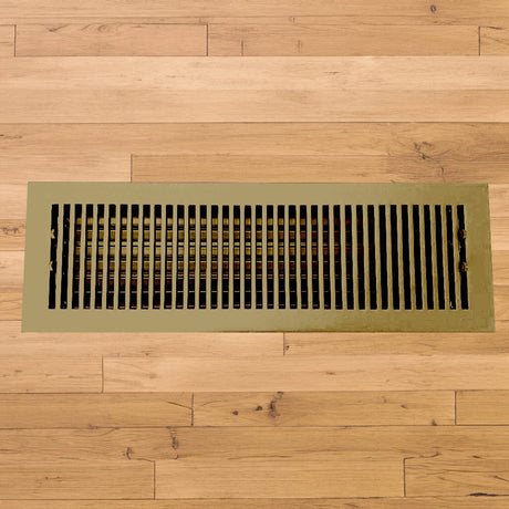 Contemporary Solid Brass Floor Register - Special Order Sizes