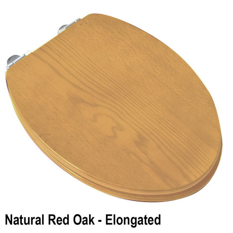 Contemporary Solid Oak Wood Slow Close Toilet Seat
