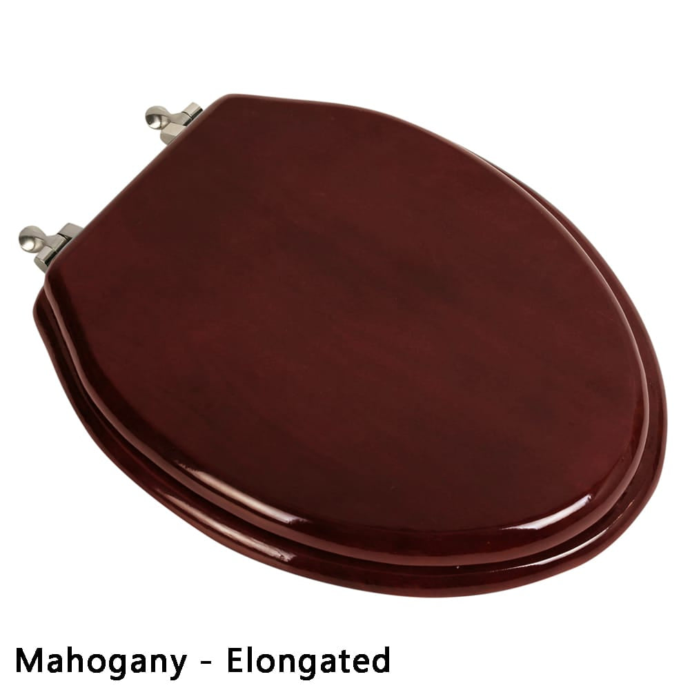 Contemporary Solid Oak Wood Slow Close Toilet Seat